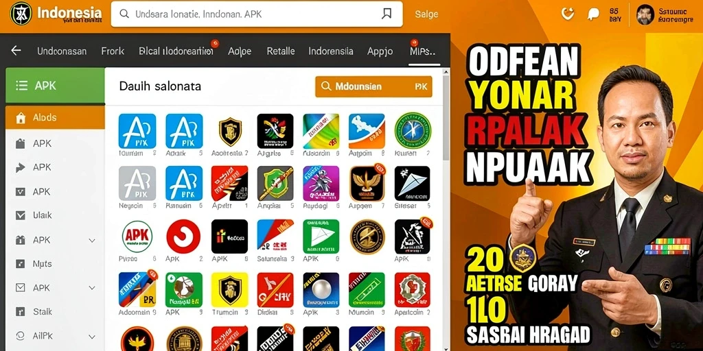 Tampilan awal aplikasi INDAAA yang menarik dan memikat.