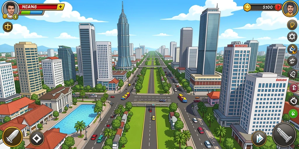 Tampilan menarik dari mesin slot classic.